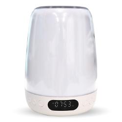 Lampa de veghe LexiumLumina de noapte;Sunet alb;Difuzor Bluetooth;Ceas cu alarma;Control tactil;Aplicatie dedicate;Tensiune intrare 5V DC 1APutere max 5WCapacitate baterie 3000mAhDimensiune Diametru 108 mm X Inaltime 150 mmMaterial ABSPC