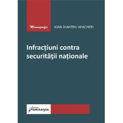 Lucrarea Infractiuni contra securitatii nationale urmareste sa identifice si sa analizeze cadrul normativ aplicabil conceptului de securitate nationala in special prin intermediul legislatiei penaleConceptul de securitate nationala a evoluat pe masura ce interesul public asupra acestui domeniu s-a aflat intr-o permanenta ascensiune Aceasta evolutie nu este una intamplatoare ea reprezentand mai curand o adaptare a societatii si prin urmare a cadrului de reglementare la factorii 