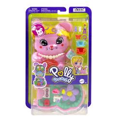 Gentutele Polly Pocket detin lumi mici cu surprize mari in interior pe care fetele si baietii le pot duce oriunde Fiecare jucarie portabila prezinta la exterior o forma adorabila de animal cu un detaliu de joaca interactiv cei mici pot combina accesoriile pentru a ingriji animalul de cate ori doresc Cand au terminat de decorat exteriorul copiii pot deschide carcasa pentru a dezvalui o papusa mai multe functii de joaca din mers si mai mult de 10 accesorii Arunca o petrecere de pijama pentru 