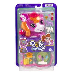 Gentutele Polly Pocket detin lumi mici cu surprize mari in interior pe care fetele si baietii le pot duce oriunde Fiecare jucarie portabila prezinta la exterior o forma adorabila de animal cu un detaliu de joaca interactiv cei mici pot combina accesoriile pentru a ingriji animalul de cate ori doresc Cand au terminat de decorat exteriorul copiii pot deschide carcasa pentru a dezvalui o papusa mai multe functii de joaca din mers si mai mult de 10 accesorii Arunca o petrecere de pijama pentru 