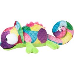 Plus Cameleon de 40cm Adauga un strop de culoare si originalitate colectiei tale de jucarii cu plusul Cameleon de 40 cm Cu un design amuzant si realist acest cameleon moale si colorat este perfect pentru cei mici dar si pentru adultii care indragesc animalele exotice si jucariile de plus deosebite Confectionat din materiale de calitate superioara plusul are o textura catifelata si o umplutura moale oferind o senzatie placuta la atingere Corpul alungit coada spiralata si ochii expresivi 