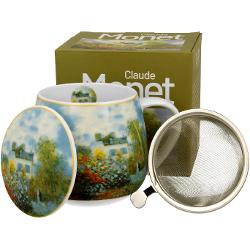 Can&259; cu infuzor &537;i capac GR&258;DINA DE LA ARGENTEUIL inspirat&259; de C Monet parte a seriei Galerie de Art&259;  realizat&259; din por&539;elan de calitate superioar&259; caracterizat printr-o culoare alb-crem elegant&259; &537;i natural&259; cu o str&259;lucire delicat&259; precum &537;i o durabilitate excep&539;ional&259;Perfect pentru prepararea infuziilor &537;i a ceaiului aromat 