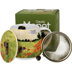Can&259; cu infuzor &537;i capac POPPY FIELD  inspirat&259; de C Monet parte a seriei Art Gallery realizat&259; din por&539;elan de calitate superioara caracterizat printr-o culoare alb-crem elegant&259; &537;i natural&259; cu o str&259;lucire delicat&259; precum &537;i o durabilitate excep&539;ional&259;Perfect pentru prepararea infuziilor &537;i a ceaiului aromat preferatCana este 