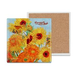 Suport pentru pahar – Ceramic&259; 10x10 cm Design Van Gogh SunflowersAdaug&259; un strop de art&259; mesei tale cu acest suport pentru pahar din ceramic&259; decorat cu una dintre lucr&259;rile emblematice ale lui Vincent van Gogh strong 