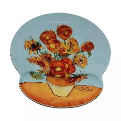 Mouse pad cu pern&259; pentru încheietura mâinii – Van Gogh – Sunflower 22x25 cmÎmbin&259; arta clasic&259; cu confortul modern Acest mouse pad inspirat de celebrul tablou Floarea-soarelui de Vincent van Gogh aduce o not&259; 