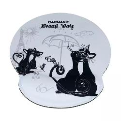 Mouse pad cu pern&259; pentru încheietura mâinii – Design cu Pisici Negre 22x25 cmAdaug&259; un plus de confort &537;i stil biroului t&259;u cu acest mouse pad adorabil &537;i practic Cu un design ce include pisici negre simpatice acest accesoriu nu este doar estetic ci &537;i ergonomic Pernu&539;a moale integrat&259; 