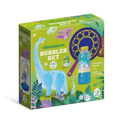 Set de baloane de sapun 450 ml Dinozauri Copiii pur si simplu adora sa se joace cu aceste bule care le aduc o distractie si o bucurie incredibile Lasati-i pe cei mici sa se cufunde in lumea minunata a jocului cu baloanele noastre de sapun Dinozauri si vedeti-i cum se distreaza si zambesc Turnati o cantitate mica de solutie intr-un bol Introduceti complet bagheta de suflare in lichid Ridicati incet bagheta asigurandu-va ca membrana solutiei de sapun este intinsa peste toate cercurile 