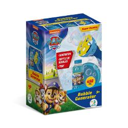 Set de baloane de sapun cu generator 450ml Patrula Catelusilor Copiii pur si simplu adora sa se joace cu aceste bule care le aduc o distractie si o bucurie incredibile Lasati-i pe cei mici sa se cufunde in lumea minunata a jocului cu baloanele de sapun Patrula Catelusilor si vedeti-i cum se distreaza si zambesc Turnati o cantitate de solutie pentru baloane in tava Inmuiati bagheta de plastic in solutie Ridicati generatorul si apasati butonul pentru a face baloane Pachetul contine o 