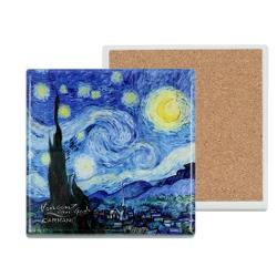 Suport pentru pahar – Ceramic&259; 10x10 cm Design Van Gogh Noapte InstelataAdaug&259; un strop de art&259; mesei tale cu acest suport pentru pahar din ceramic&259; decorat cu una dintre lucr&259;rile emblematice ale lui Vincent van Gogh p class data-start507 