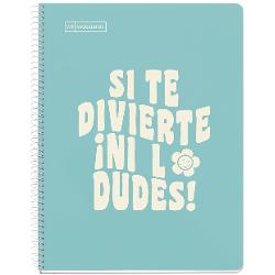 Caiet A4 dictando 80 file hatie 90 g Miquelrius Messages Sky Blue MR46946 -