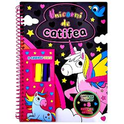 Unicorni de catifea - Cu 3 carioci neon