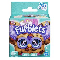Mini prieteni pufosi Furby cu personalitati puternice Peste 45 de efecte speciale in fiecare Fiecare Furblet are propria voce si personalitate unica Vorbeste limba Furbish si cantati impreuna Jucariile Furblet interactioneaza de asemenea cu marele Furby se vinde separat Gama de 6 fiecare se vinde separat Furbys poate fi mic dar cu siguranta are propria lui personalitate Fiecare dintre cei 6 Furby se remarca in felul sau - are propria voce si aspect care corespunde stilului muzical 