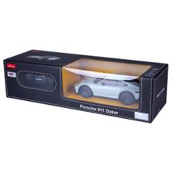 Copilul dumneavoastra se poate juca in voie cu masina cu telecomanda Porsche 911 DAKAR scara 1 la 24 oferita de brandul international Rastar Nicio cursa nu este imposibil de castigat cu acesta masinuta replica oficiala cu licenta a modelului original construita cu mare atentie la detalii Masinuta are proportiile ideale pentru momente pline de distractie si amuzament Masinuta functioneaza pe frecventa de 24GAlimentarea se face astfel  pentru masinuta sunt necesare 3 baterii tip AA  iar 