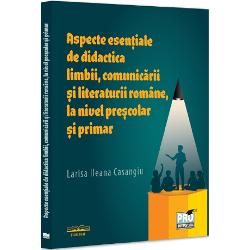 Asa cum este deductibil din titlu prezentul volum abordeaza elemente fundamentale ale didacticii limbii romane comunicarii si literaturii romane pe care formarea initiala pentru profesia didactica aferenta nivelurilor prescolar si primar le presupune Autoarea le abordeaza atat din perspectiva teoretica dupa o temeinica documentare cat mai ales din perspectiva pragmatica avandu-se in vedere contexte de aplicabilitate variate si recurente in educatia 