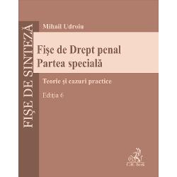 Cu o structur&259; elaborat&259; schematic&259; &537;i cursiv&259; Fi&537;ele de Drept penal Partea special&259; con&539;in comentarii u&537;or de asimilat ale institu&539;iilor de Drept penal Partea special&259; construite într-o manier&259; logic&259; organizat&259; &537;i totodat&259; aplicativ&259; Fiecare institu&539;ie prezentat&259; este tratat&259; dintr-o dubl&259; 