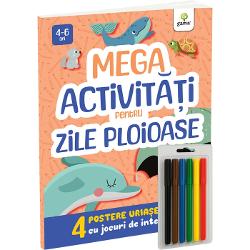 Copiii care &537;i-au dorit mereu s&259;-&537;i decoreze camera cu mânu&539;ele lor au acum o solu&539;ie creativ&259; care le satiisface &537;i pofta de joc dar le dezvolt&259; &537;i abilit&259;&539;ileMega-activit&259;&539;ile con&539;in câte 4 postere uria&537;e cu jocuri &537;i activit&259;&539;i numai bune de rezolvat colorat &537;i expus pe perete