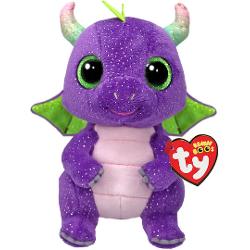 Jucarie de plus TY Beanie Boos - Faphne dragon mov 15 cm