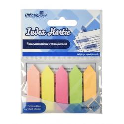 Notes adeziv index hartie 5culori neonx12x44mm x25 coli Office Cover JP45-120 varf sageata 