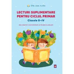 Cartea Lecturi suplimentare pentru ciclul primar joac&259; un rol esen&539;ial în dezvoltarea copiilor ajutându-i s&259; î&537;i îmbog&259;&539;easc&259; vocabularul s&259; î&537;i dezvolte imagina&539;ia &537;i s&259; î&537;i formeze gândirea critic&259;Aceast&259; antologie de lecturi cuprinde texte literare recomandate de profesori sau alese de elevi contribuind la formarea gustului pentru citit &537;i la dezvoltarea 