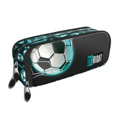 Descopera penarul Majewski ST Right PU03 din colectia Neon Football ideal pentru pasionatii de fotbal si nu numai Acest penar este conceput pentru a oferi functionalitate si un design modern perfect pentru organizarea instrumentelor de scrisOrganizare eficienta Dispune de 2 compartimente spatioase ideale pentru pastrarea stilourilor creioanelor si altor accesorii de scrisDesign atractiv Inspirat din lumea 