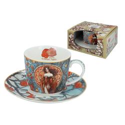 Cea&537;c&259; din por&539;elan – Mucha Inspira&539;ie din picturile artistului 230 mlSavureaz&259; b&259;utura preferat&259; cu un strop de elegan&539;&259; Art Nouveau Aceast&259; cea&537;c&259; din por&539;elan este decorat&259; cu un design inspirat de operele inconfundabile ale lui Alphonse Mucha 