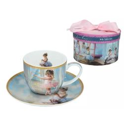 Ceasca din por&539;elan – Micile balerine de Laura Lozano 300 mlDelicat&259; &537;i plin&259; de gra&539;ie aceast&259; ceasca din por&539;elan fin este decorat&259; cu ilustra&539;ia Micile balerine semnat&259; de artista Laura Lozano Cu un design blând 