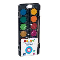 Acuarele cu pensula inclusa PRIMO MC001260 Diametru 30 mm 12 culoriPentru creativitate fara limite setul de acuarele PRIMO MC001260 este alegerea ideala atat pentru copii cat si pentru artisti amatori Cu pigmenti de calitate superioara si o gama variata de culori vibrante aceste acuarele ofera efecte stralucitoare si o aplicare usoara fiind potrivite pentru o varietate de tehnici artisticeCaracteristiciAceste acuarele sunt create pentru a oferi un rezultat 