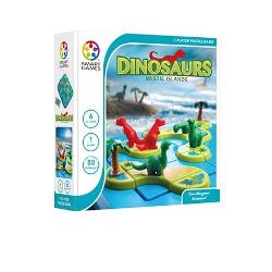 Smart Games - Dinosaurs Mystic Islands este un joc de strategie captivant perfect pentru micii exploratori pasiona&539;i de dinozauri În acest joc dinozaurii carnivori &537;i cei erbivori trebuie s&259; fie separa&539;i pe insule diferite pentru a r&259;mâne în siguran&539;&259; Provocarea const&259; în g&259;sirea solu&539;iilor optime pentru a proteja dinozaurii erbivori de cei carnivoriJuc&259;torii trebuie s&259; aleag&259; o provocare 