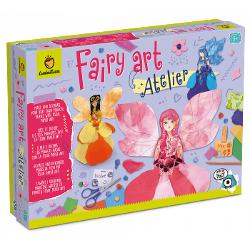 Distreaz&259;-te cu acest atelier de art&259; creând &537;i decorând 8 zâne fermec&259;toareÎn cutie vei g&259;si tot ce ai nevoie pentru a experimenta tehnica special&259; de imprimare cu hârtie velin&259; ob&539;inând efecte de culoare unice &537;i transparen&539;e originale Toate materialele sunt incluse pentru a decupa &537;i lipi elemente multicolore din velin&259; realizând rochii magice &537;i unice pentru zâne Un 