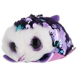 Jucarie de plus TY Teeny Tys Flippable Moonlight sequins bufnita violet TY42410