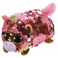 Jucarie de plus TY Teeny Tys Flippable Sunset Sequins unicorn coral TY42407