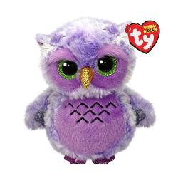 Jucarie de plus TY Beanie Boos Boos - Owlivia bufnita mov 15 cm TY37364
