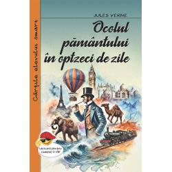 Ocolul pamantului in 80 de zile-Jules VerneOcolul Pamantului in 80 de zile in limba franceza Le tour du monde en quatre-vingts jours este unul din romanele de aventuri ale lui Jules Verne care s-a bucurat de mare succes de public Publicat pentru prima data sub forma de serial in Les Temps intre 6 noiembrie si 22 decembrie 1872 romanul a fost tiparit in volum in 1873 In poveste londonezul Phileas Fogg care si-a angajat recent un nou valet pe francezul Passepartout face un 