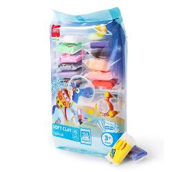 Plastilina soft clay cu 24 de culori 144g Deli DLEY25124