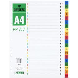 Indexul plastic A4 A-Z de la DRECT este un accesoriu esen&539;ial pentru organizarea eficient&259; a documentelor în orice biblioraft Construit din plastic durabil &537;i conceput cu litere de la A la Z acest index faciliteaz&259; sortarea &537;i accesul rapid la informa&539;ii asigurând o gestionare ordonat&259; &537;i profesionist&259; a dosarelorCaracteristici produsFabricat din plastic de înalt&259; 