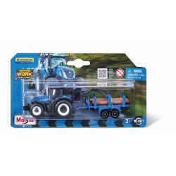 Descopera lumea agricola in miniatura cu setul &quot;Mini Work Machines Tractors w Trailers&quot; Aceste tractoare licentiate de 75cm realizate din metal turnat sub presiune si piese din plastic vin echipate cu remorci fiind gata sa abordeze orice sarcina de la ferma Cu designuri realiste posibilitatea de a atasa implemente si remorci functionale aceste seturi sunt perfecte pentru joaca si colectionareAtentie Pretul afisat este per bucata Nu se poate alege 