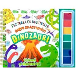 Aceasta carte are sapte tusiere cu cerneala colorata si invita pe cei mici sa exploreze minunata lume a dinozaurilor folosind amprentele degetelelorEsti gata