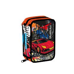 Acest penar echipat de la Mitama este perfect pentru cei pasionati de masini Cu un design atractiv si functionalitate sporita penarul ofera3 compartimente spatioase47 piese incluse 2 pixuri GOODY cancellabile albastru si rosu 2 creioane HB fluo 1 highlighter TWICE 2 pixuri cu gel fluo 1 lipici STRONGLUE 1 radiera fluo 1 ascutitoare bidon fluo 1 rigla de 15 cm fluo 18 creioane colorate 18 cariociMaterial poliesterDimensiuni 145 x 