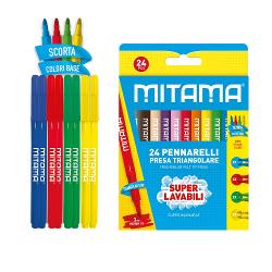 Setul de 24 carioci lavabile triunghiulare de la Mitama este perfect pentru artistii mici si mari Cu o forma triunghiulara acestea ofera o prindere confortabila si control maxim in timpul desenatuluiSet de 24 bucatiCarioci lavabileForma triunghiulara pentru o prindere usoaraPunta fina pentru detalii precise