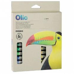Tempera cu ulei lavabila 10 x 60 mm ambalata Cutie cu 24 culori