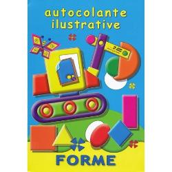 Aceasta carte ilustrata cu autocolante ii va ajuta pe cei mici sa asocieze cuvintele cu imaginile corespunzatoare si sa lipeasca autocolantele potrivite ca sa invete formeleIn asa fel copiii se vor distra isi vor dezvolta motricitatea fina isi vor exersa capacitatea de concentrare si isi vor antrena imaginatia Cartea contine ilustratii viu colorate
