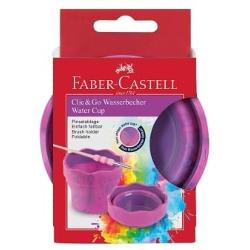 Pahar pentru apa Faber-Castell Click and go roz marmorat 181527