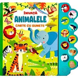 Porneste intr-o aventura sonora prin lumea animalelor Cartea cu sunete Invata animalele ii ajuta pe cei mici sa descopere sa recunoasca si sa invete numele si sunetele celor mai cunoscute animale Fiecare pagina prezinta un animal prietenos iar prin apasarea butonului corespunzator copilul poate auzi sunetul specific acestuia Perfecta pentru copiii intre 1 si 4 ani cartea combina joaca si invatarea intr-un mod natural si captivant dezvoltand 