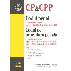 Codul penal & Codul de procedur&259; penal&259; edi&539;ia iulie 2025 este actualizat&259; cu ultimele modific&259;ri legislative &537;i jurispruden&539;a obligatorieCodul penal include modific&259;rile legislative aduse prin Legea nr 1162025 astfeli a fost modificat cuantumul amenzii penale art 61 alin 2 luându-se în calcul infla&539;ia din ultimii ani;ii a fost 