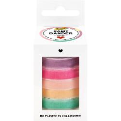 Set Panglici Catifea 5 Culori 10 mmx 2 m Pastel Folia F12141