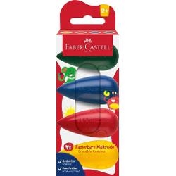 Creioane cerate model bulb Faber-Castell - set de 4 bucati special concepute pentru mainile mici ale copiilor avand o forma ergonomica si usor de manevrat Culori intense si vii Forma permite o prindere usoara si confortabila ideala pentru copiii mici si pentru dezvoltarea abilitatilor motorii fine Rezistente la rupere si murdarire oferind o experienta placuta la desenat Culorile se aplica uniform si pot fi suprapuse pentru efecte artistice mai bogate 