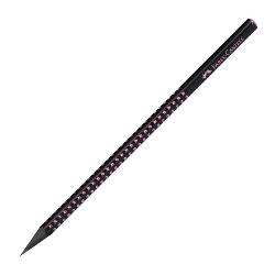 Creion grafit B Grip lemn negru Midnight Rose Faber-Castell din colectia Sparkle Forma ergonomica triunghiulara si o mina lipita cu o tehnologie speciala ce ii confera o inalta rezistenta la rupere Mina de tarie B pentru o scriere confortabila Creioane atractive cu vopsea in culori perlate si puncte stralucitoare Capat rotunjit stralucitordiv 