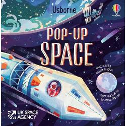 Walk on the Moon stop off at the International Space Station see the surface of Mars and discover the planets in a journey through our solar system With five cosmic pop-ups you will find your inner astronaut as you go on your first space adventure 