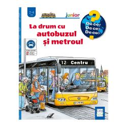 Un ghid pentru scurtele dar palpitantele c&259;l&259;torii urbane „La drum cu autobuzul &537;i metroul” este destinat&259; micu&539;ilor exploratori ai marilor ora&537;e care vor afla cum st&259; treaba cu biletele sta&539;iile controlorii dar &537;i cu fulger&259;torul tren subteran care te poart&259; într-o clipit&259; dintr-un cap&259;t în altul al capitalei Deschizând ferestrele de pe paginile cartonate micii cititori vor coborî 