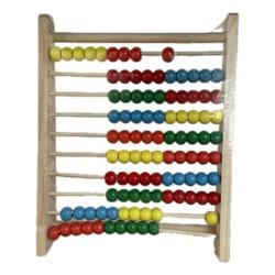 Numaratoare din lemn 20x16 cm M093Un joc educativ clasic ideal pentru dezvoltarea abilit&259;&539;ilor de num&259;rare recunoa&537;tere a culorilor &537;i coordonare mân&259;-ochi Realizat&259; din lemn natural aceast&259; num&259;r&259;toare are 10 rânduri fiecare cu câte 10 bile în culori diferite pentru o înv&259;&539;are u&537;oar&259; &537;i distractiv&259; Dimensiunea compact&259; de 